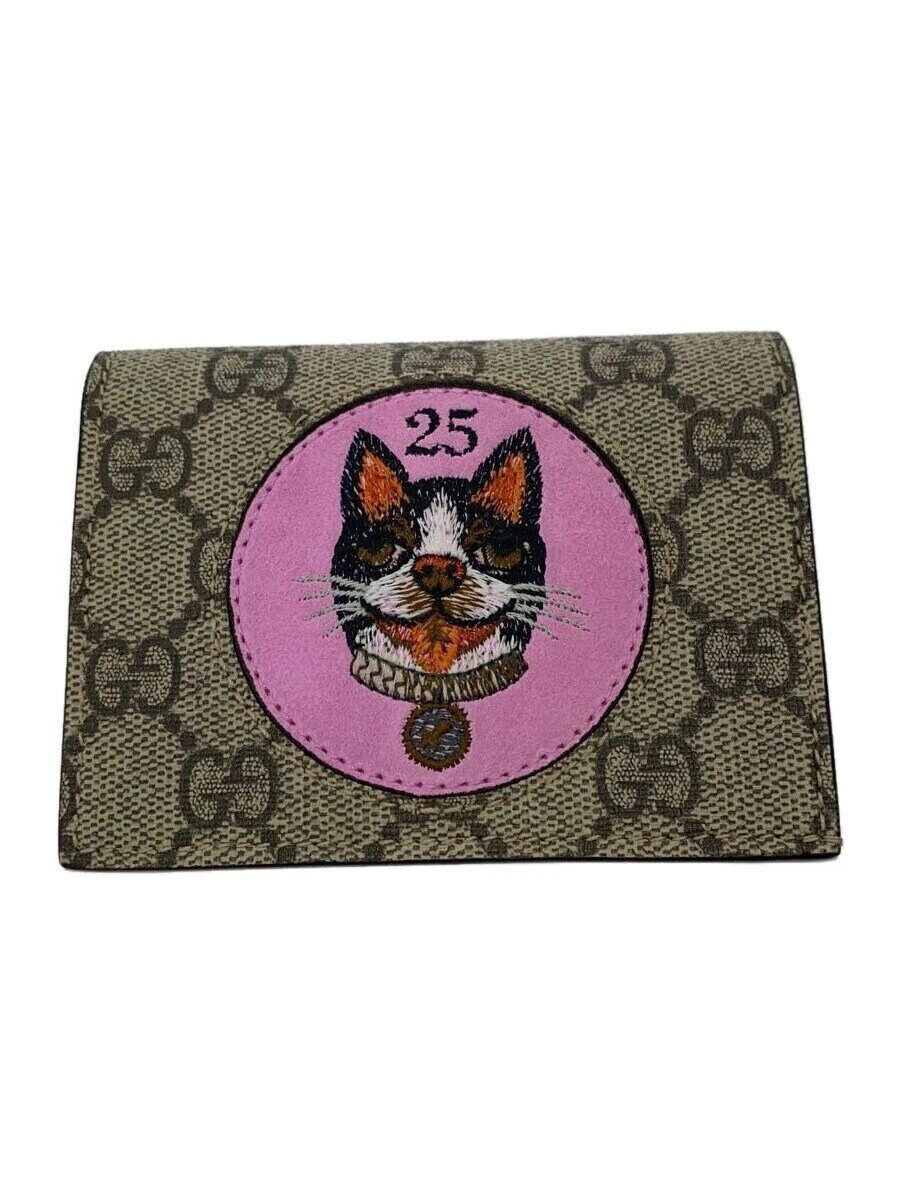 Étui à cartes GUCCI GG Supreme PVC marron motif total femme occasion