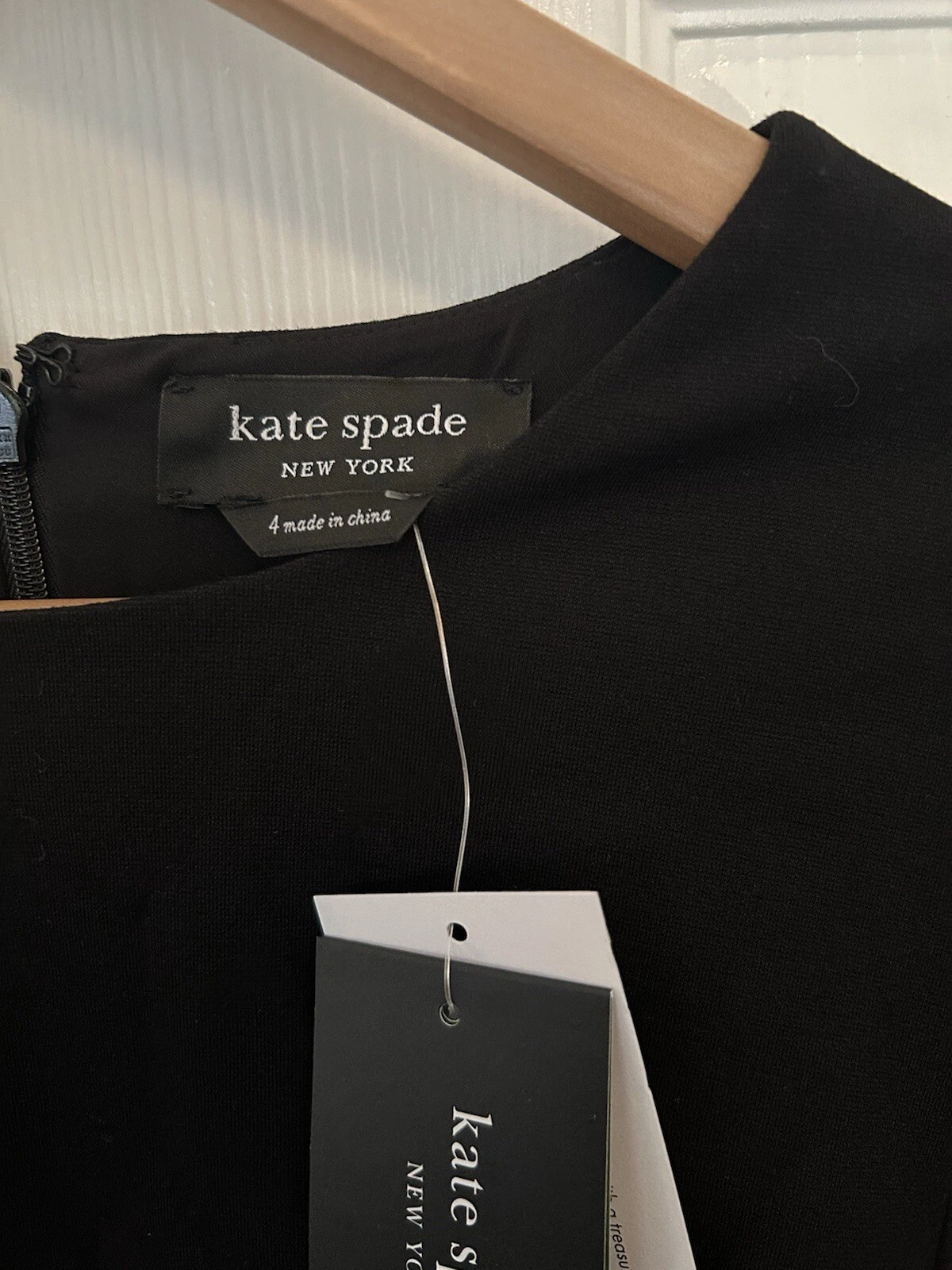 Abito Kate Spade nero manica perlata taglia 8