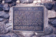 sl87 Original Slide 1970's  Sutters Mill site monument  958a