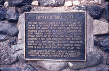 sl87 Original Slide 1970's  Sutters Mill site monument  958a