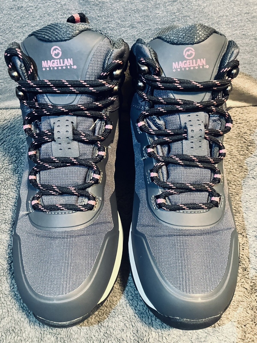 Magellan Outdoors 167566 Waterproof Hiking Boots Gray & Pink
