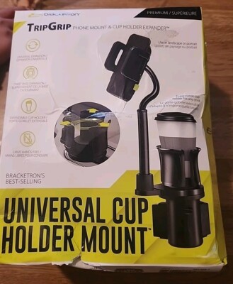 Bracketron - TripGrip Universal Cup Holder Phone Mount - Black  NEW!!