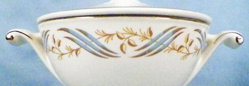 Hall Arlington Zuckerdose & Deckel für Sears Gold Blau Creme Retro Vintage - Bild 2 von 4