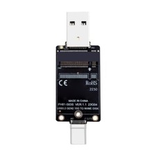 M.2 To USB A/USB C Hard Disk Adapter Support NVMe 2230 10Gbps Transfer