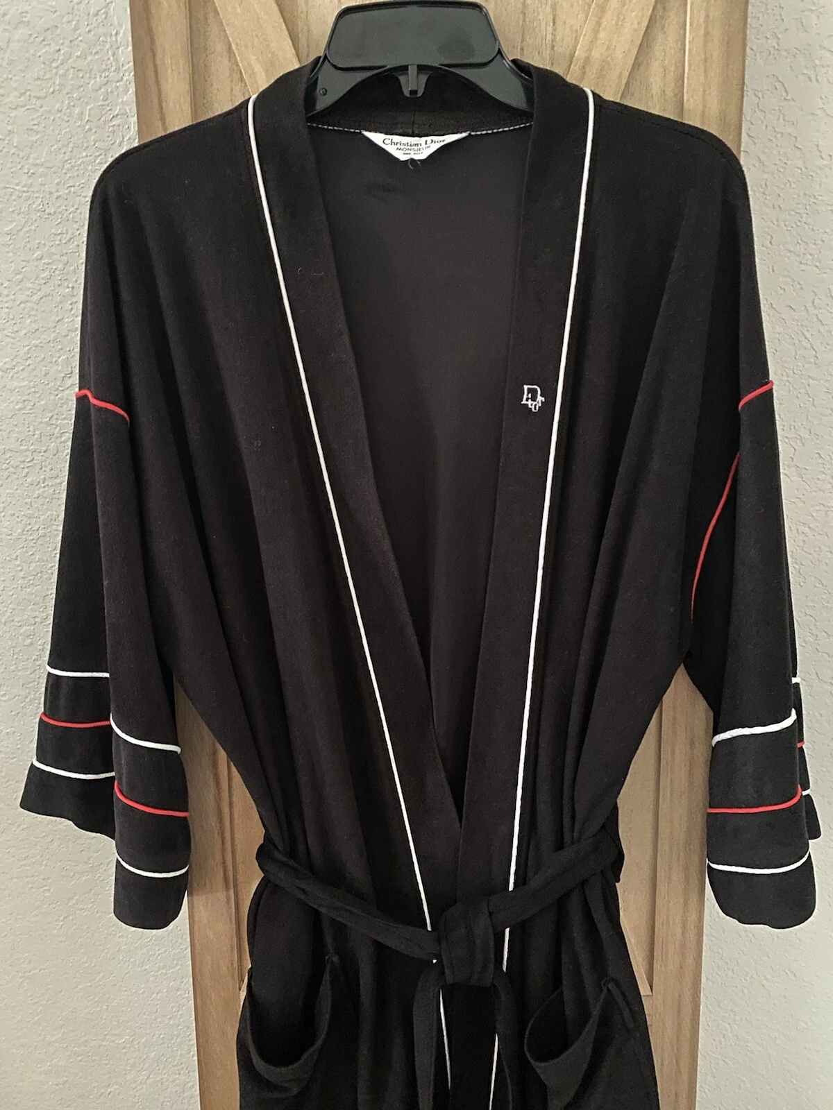 Robe vintage Christian Dior Monsieur homme taille unique noir rouge blanc