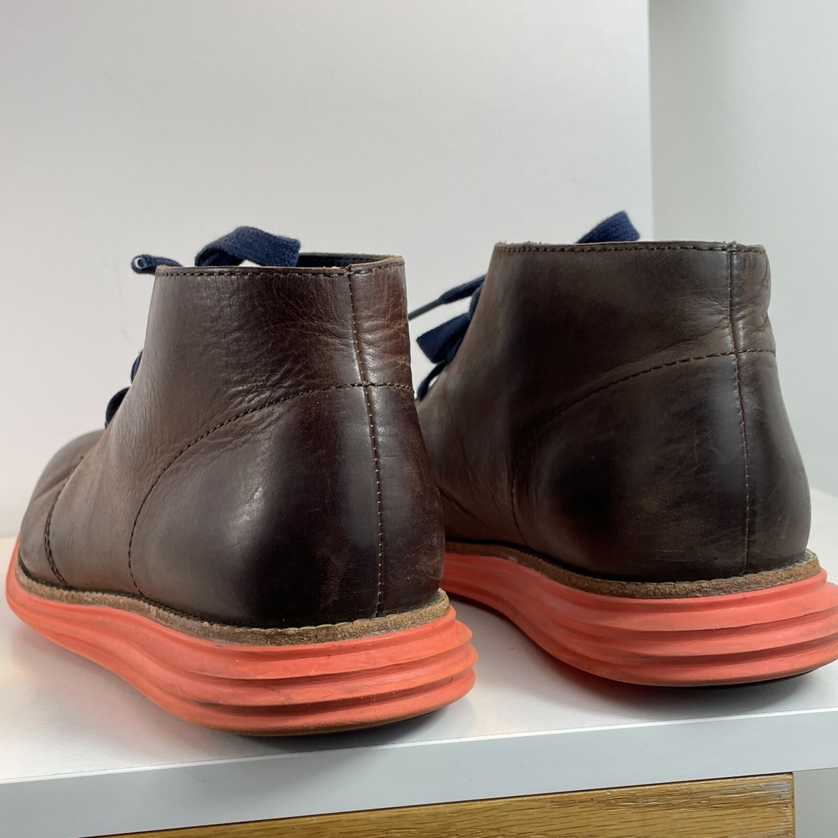Cole Haan Lunargrand Men\'s Chukka Boots Size 13 Nubuck Leather Brown C11719 Cole Haan Lunargrand Leather Dark Brown Chukka Boots C11719  main image 4