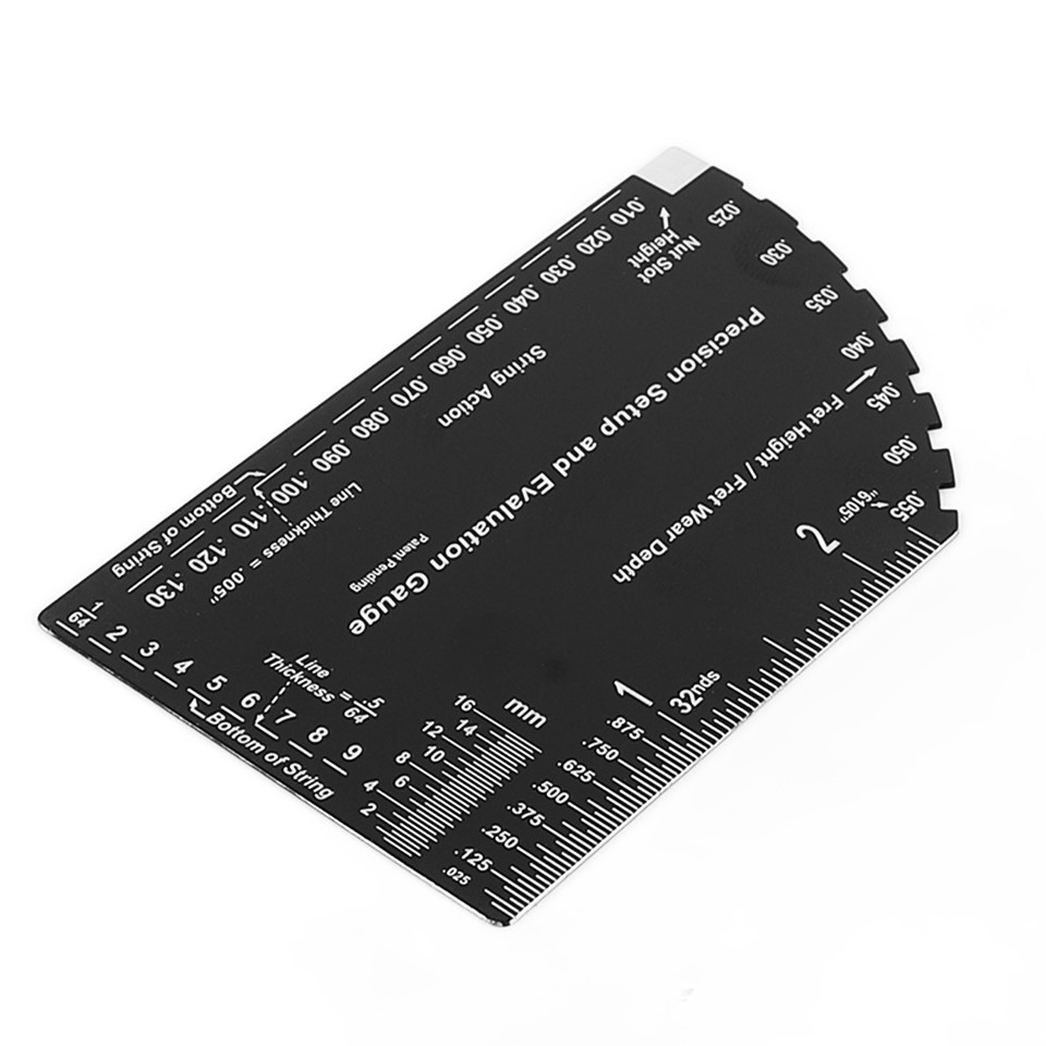 String Action Ruler Stainless Steel Guitar Fret Ruler String Height