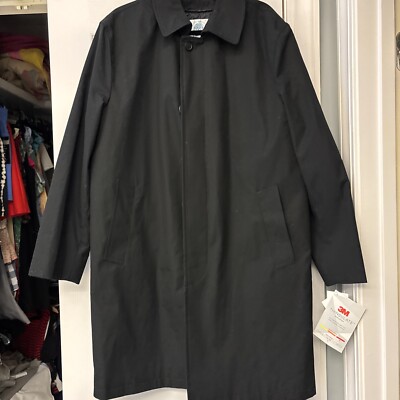 NWT Murphy & Hartelius Lawrence Mens Black Long Coat 3M Thinsulate Teflon $231