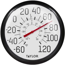 Taylor Big and Bold Wall Thermometer, Indoor Outdoor Thermometer, Wireless Therm
