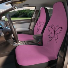 Butterfly Car Seat Covers, Cute Auto Accessories, Pink Floral Decor, Gifts for