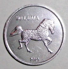2013 Nagorno-Karabakh Coin 50 luma Horse Stallion Mustang Animal Wildlife