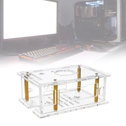 Acrylic Protective Enclosure Heat Sink Transparent Heat Dissipation Case for RV2