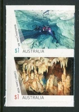 2017 Caves -  Pair of Booklet Stamps