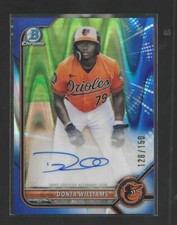 2022 Bowman Chrome Blue Ray Wave Refractor-RC-Autograph-Donta Williams #128/150