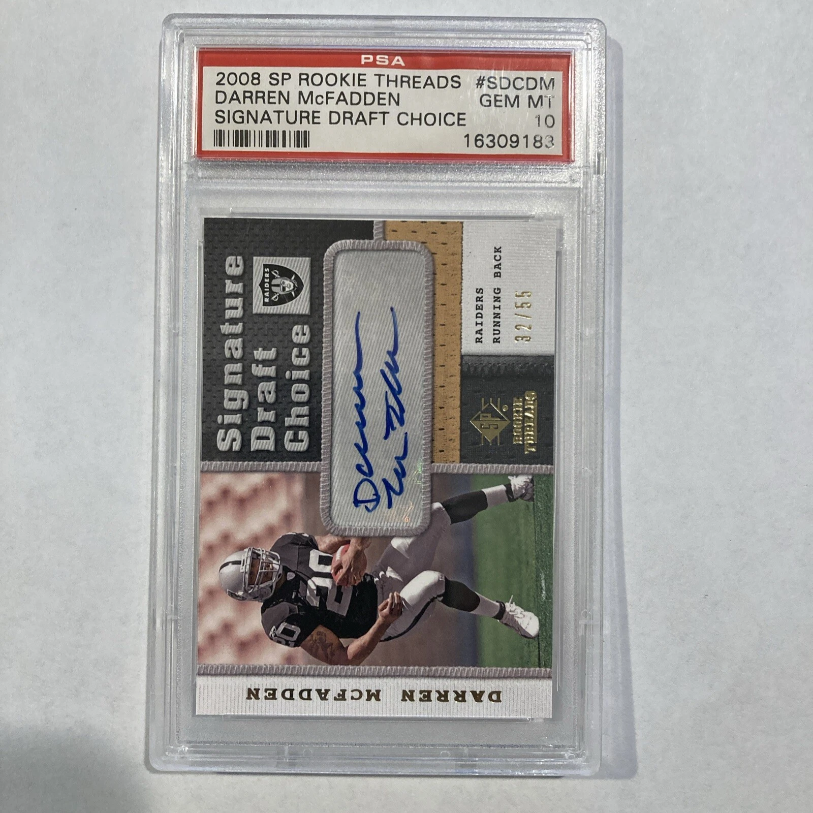 Darren McFadden SP Rookie Threads Signature Draft Choice #SDCDM Base