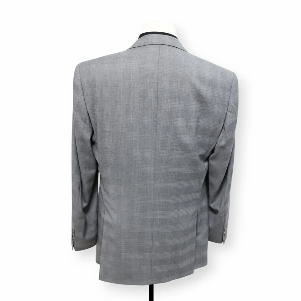 JOSEPH JOS A BANK Hombre Gris Cuadros LANA DELGADO Abrigo Deportivo Traje Chaqueta Blazer 44 L Foto 4 de 4