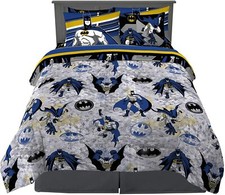 Batman "Gotham Blues" Kids Reversible Full Bed Set - AB07TZL66DF6