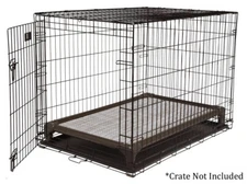 Kuranda Indoor Dog Crate Bed - Walnut Frame - Open Weave Fabric - Snow