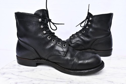 Red Wing 8114 Iron Ranger Cap Toe Work Leather Laced Up Biker Boots Mens Sz 9 - Picture 5 of 11