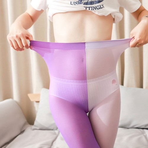 Japanese Stitching Color Sexy Pantyhose Pair Tights Pants Lingerie - Picture 6 of 8