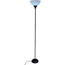 Modern Black Floor Lamp with Adjustable Height and Dimmable LED Lighting