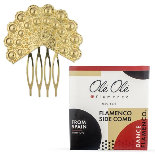 Spanish Hair Comb, Mini Side Comb, Peineta Española, Ornamental Hair Pin, Met...