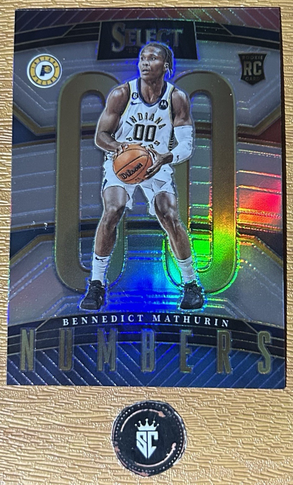 Bennedict Mathurin 2022-23 Panini Select Numbers Silver Prizm Rookie #19 Pacers