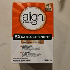 Align 5x Extra Strength Probiotic Supplement Capsules Exp 2028+
