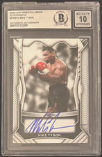 Mike Tyson Signed LEAF Web Exclusives Trading Card #PAMT2 Beckett BAS Auto 10