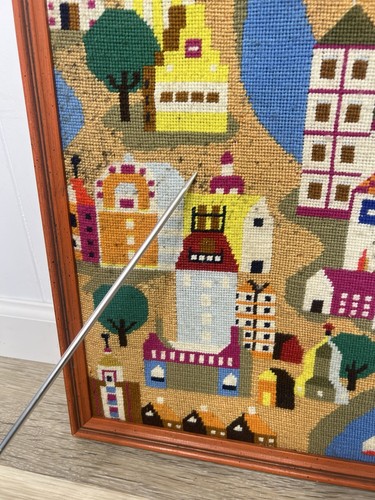 De colección Nuevo Amsterdam Punta de Aguja Colorido Años 70 Decoración Retro Arte Popular Ecléctico - Imagen 9 de 22