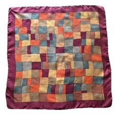 Vintage Liberty of London Silk Scarf Made in England Square 23  x22.5  Geometric
