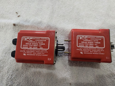 2 NCC CKK-18000-461 Solid State Timer Relay 180-18000 Sec, 120VAC, 10 Amp 1/3 HP