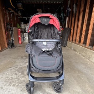Graco Single Stroller Black/Red Basket Five-Point Harness Infant Toddler