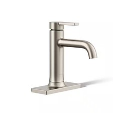 KOHLER Venza Single-Handle Single-Hole Bathroom Faucet in Vibrant Brushed Nickel