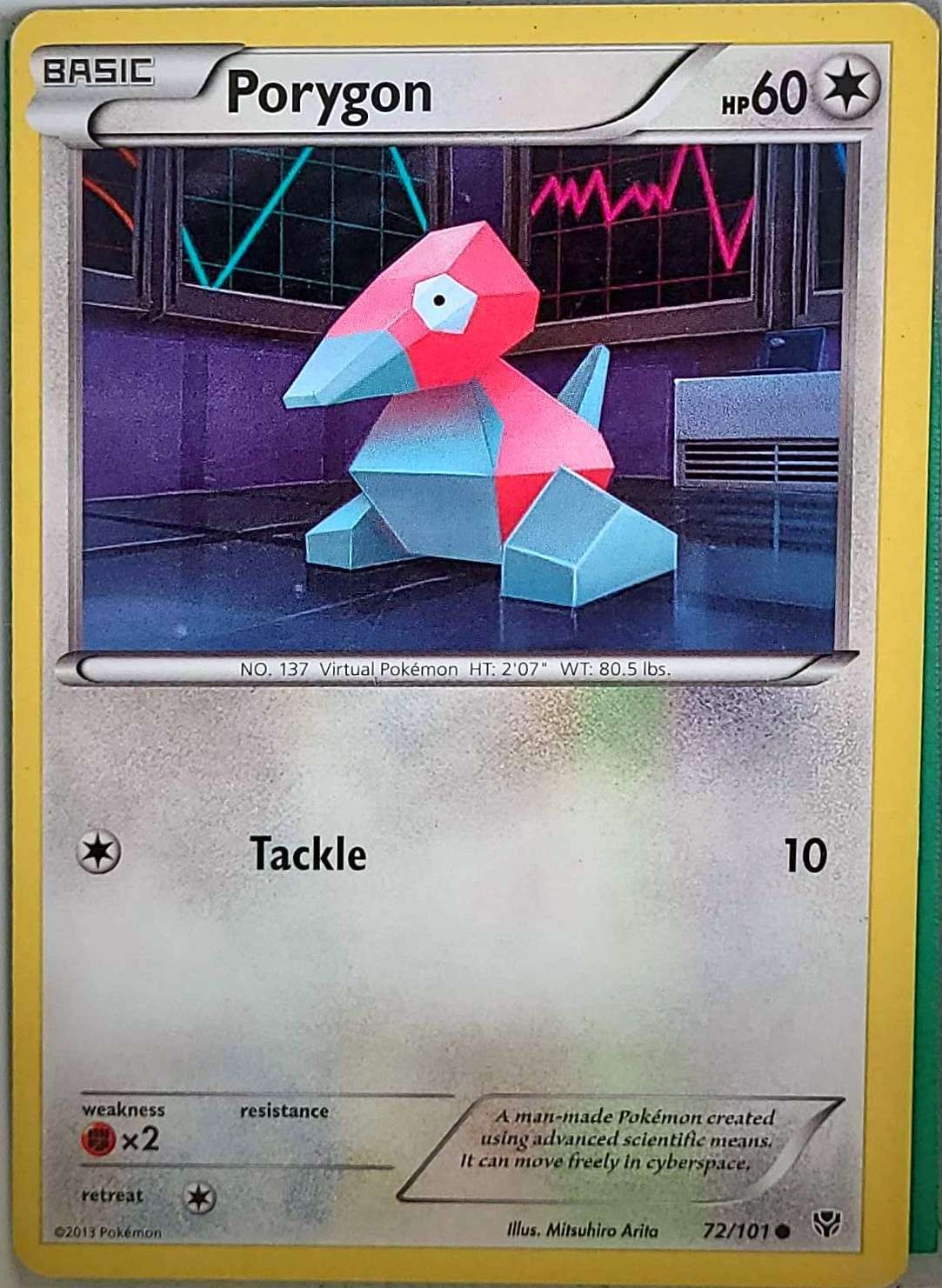 Porygon 72/101 Common Plasma Blast Pokemon Moderately Played