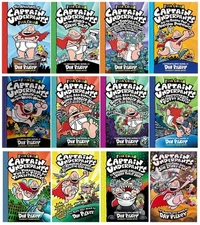 Captain Underpants Books 1-12 Complete FULL COLOR Collection Hardcover