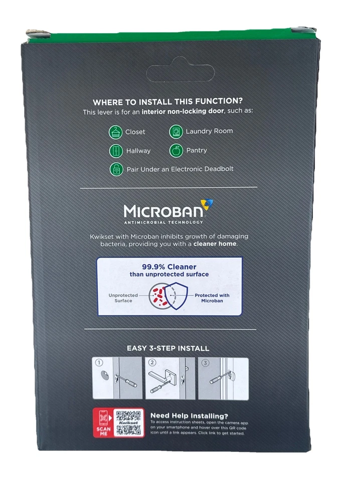 Квадратная ручка для зала и шкафа Kwikset Singapore матовый никель 97200-898 - Изображение 2 из 4