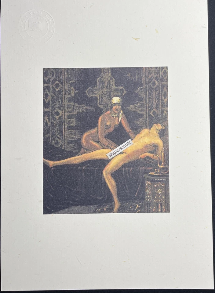 Erotisches Kunstdruck „Spiele im Harem - Hand Job“ erotic Artprint 1927 Art Deco