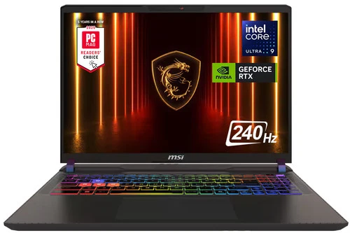 MSI - Vector 16 HX AI 400 16" 240Hz QHD+ Gaming Laptop - Intel Ultra 9-275HX ...
