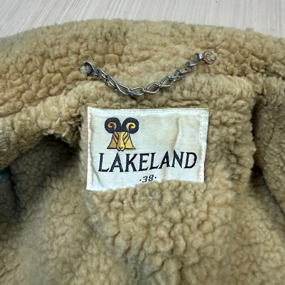 Abrigo Chaqueta Abrigo Tapiz Lakeland Años 70 60 Forrado Sherpa Alfombra Textil Talla 38 Foto 2 de 4