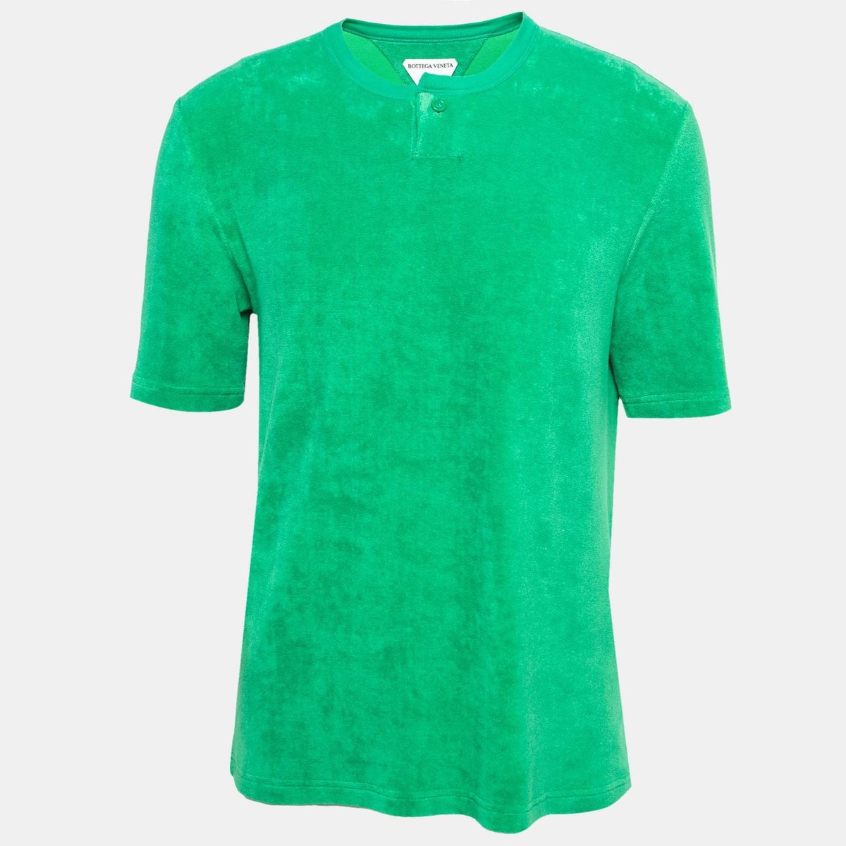 【BOTTEGA VENETA】Crewneck Cotton Short Sleeve T-Shirt Bottega Veneta Green Terry Cotton Crew Neck T-Shirt L | eBay
