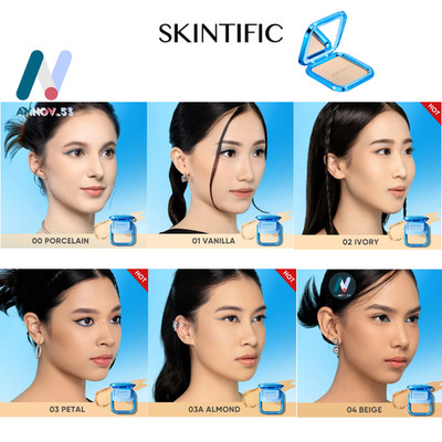 SKINTIFIC Ultra Cover Powder Foundation PETAL IVORY Full Coverage Pore Blurring