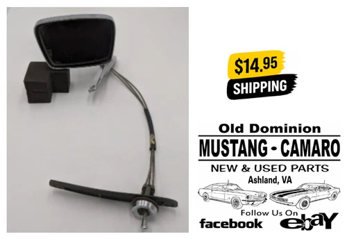 1967-1968 Mustang Side View Remote Mirror - Driver