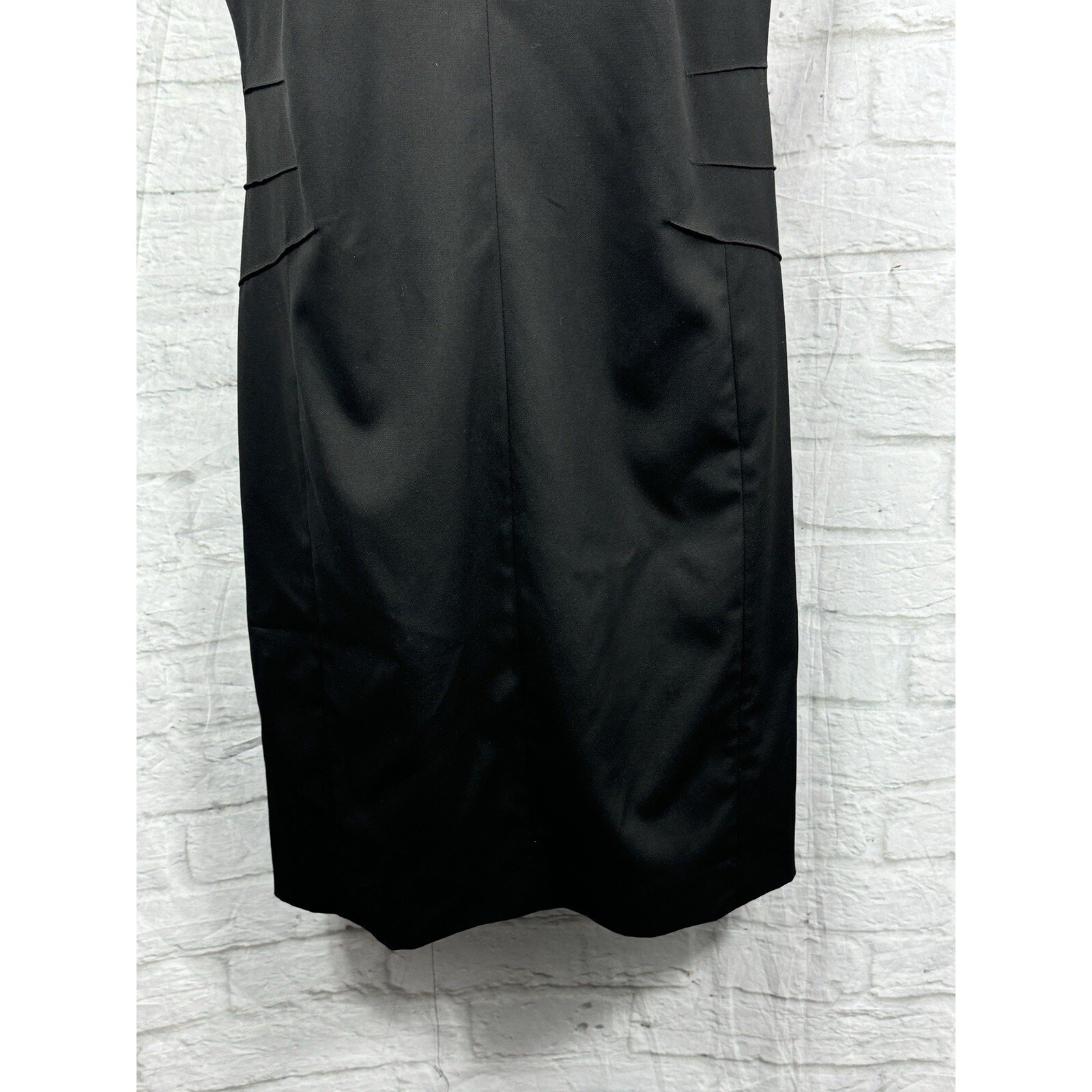 Brook Taverner Black Portia Pencil Dress Size 14 R Dark Academia Career BNWT thumbnail 3