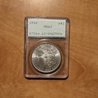 1900 MORGAN SILVER DOLLAR PCGS MS63 “OLD GREEN HOLDER" RATTLER, FLAWLESS COIN
