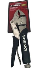 Husky 10 in. Curved Jaw Locking Pliers with Rubber Grip NEW
