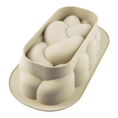 NEW Silikomart Treccia Silicone Mould Light Grey