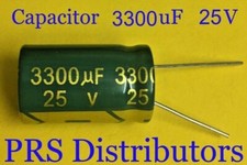 CAPACITOR 3300uF 25V Radial Electrolytic Capacitor 3300mF 3300 uF USA SELLER