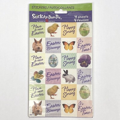 NEW  Stickety Doo Da HAPPY SPRING EASTER BLESSINGS American Greetings Stickers