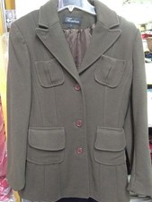 New Florence Ladies Wool Blend Coat-brown (large)